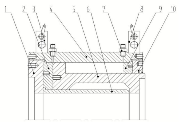Large-tonnage hydraulic hollow jacks Structure