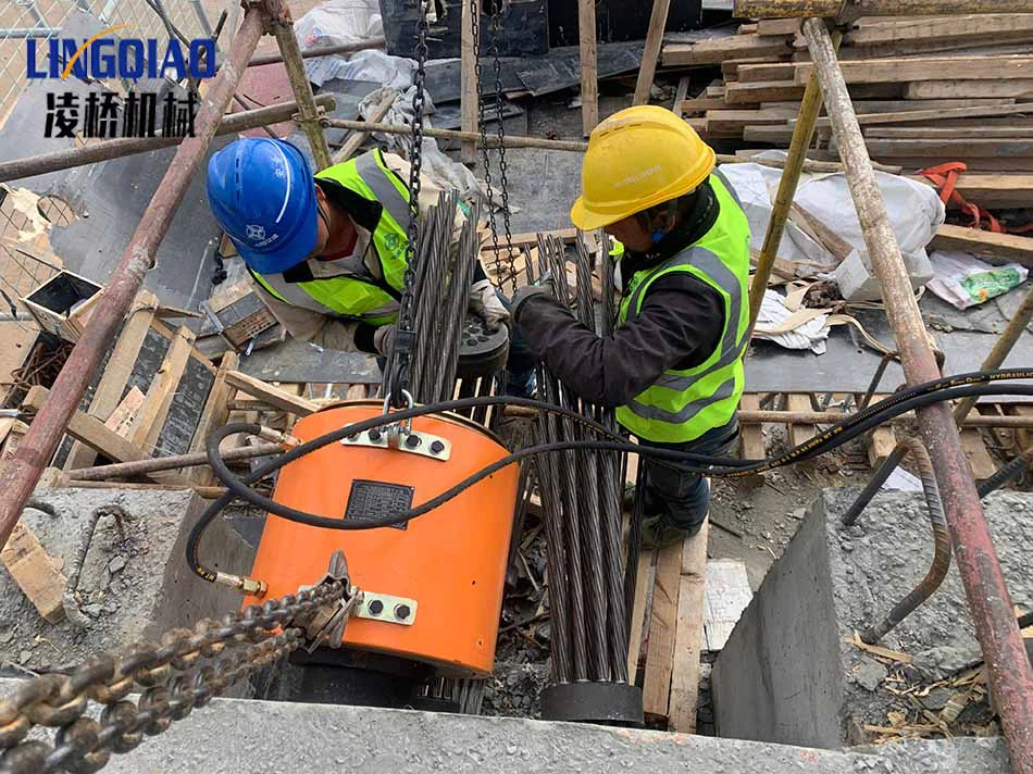 Application of Large-tonnage hydraulic hollow jacks