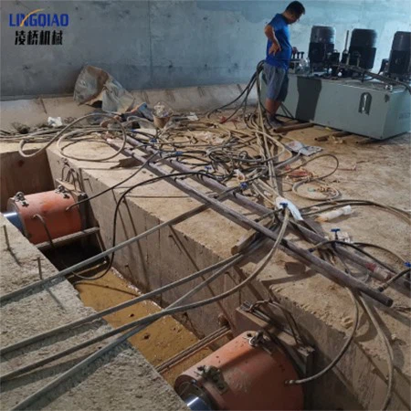 pushing construction of bridge foundation